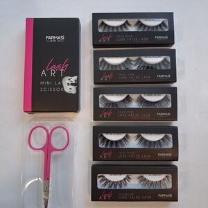 FARMASi Make Up Lash Art Faux Mink Lashes And Mini Lash Scissors